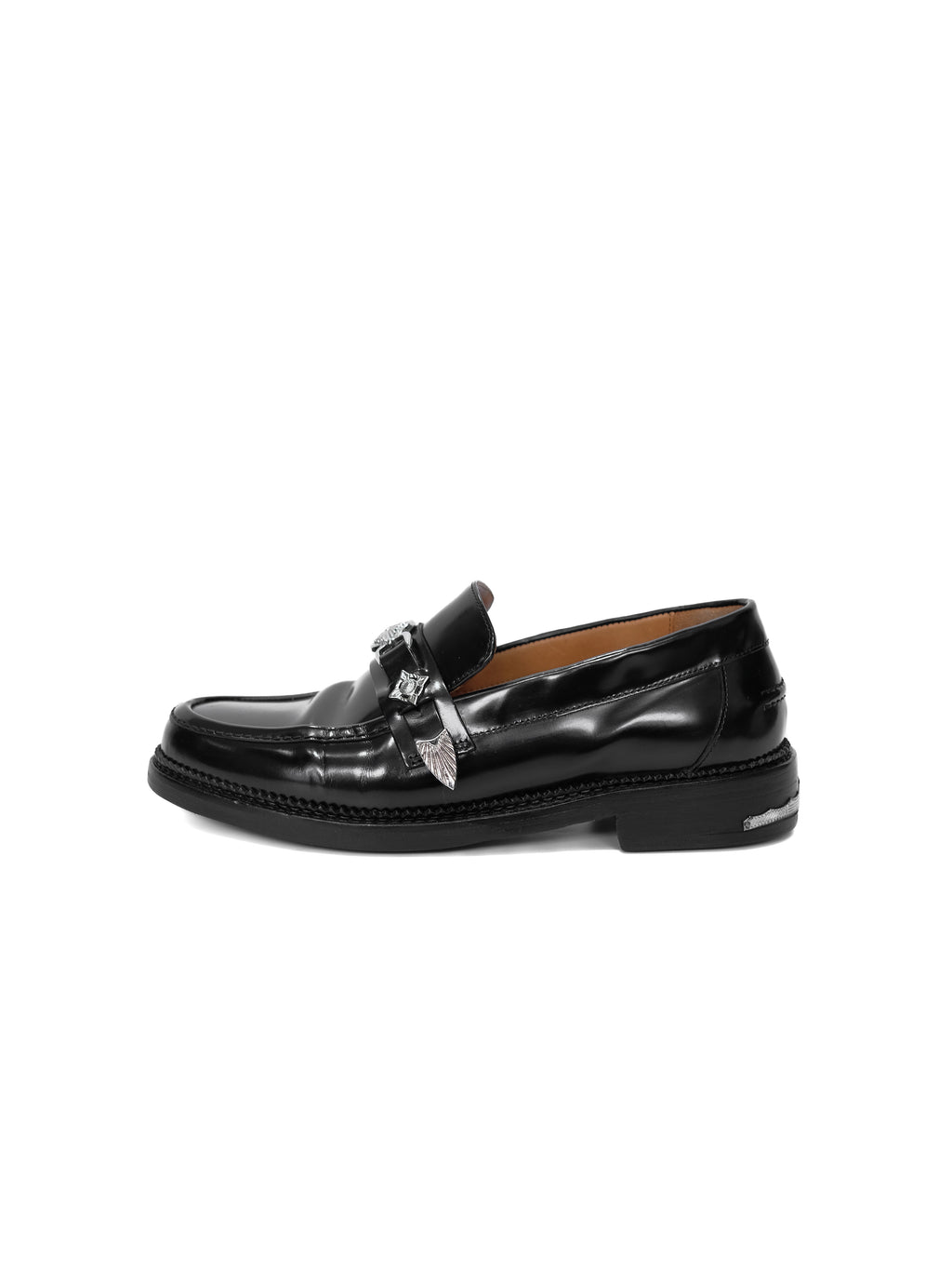 TOGA VIRILIS LOGO ENGRAVED LEATHER LOAFER