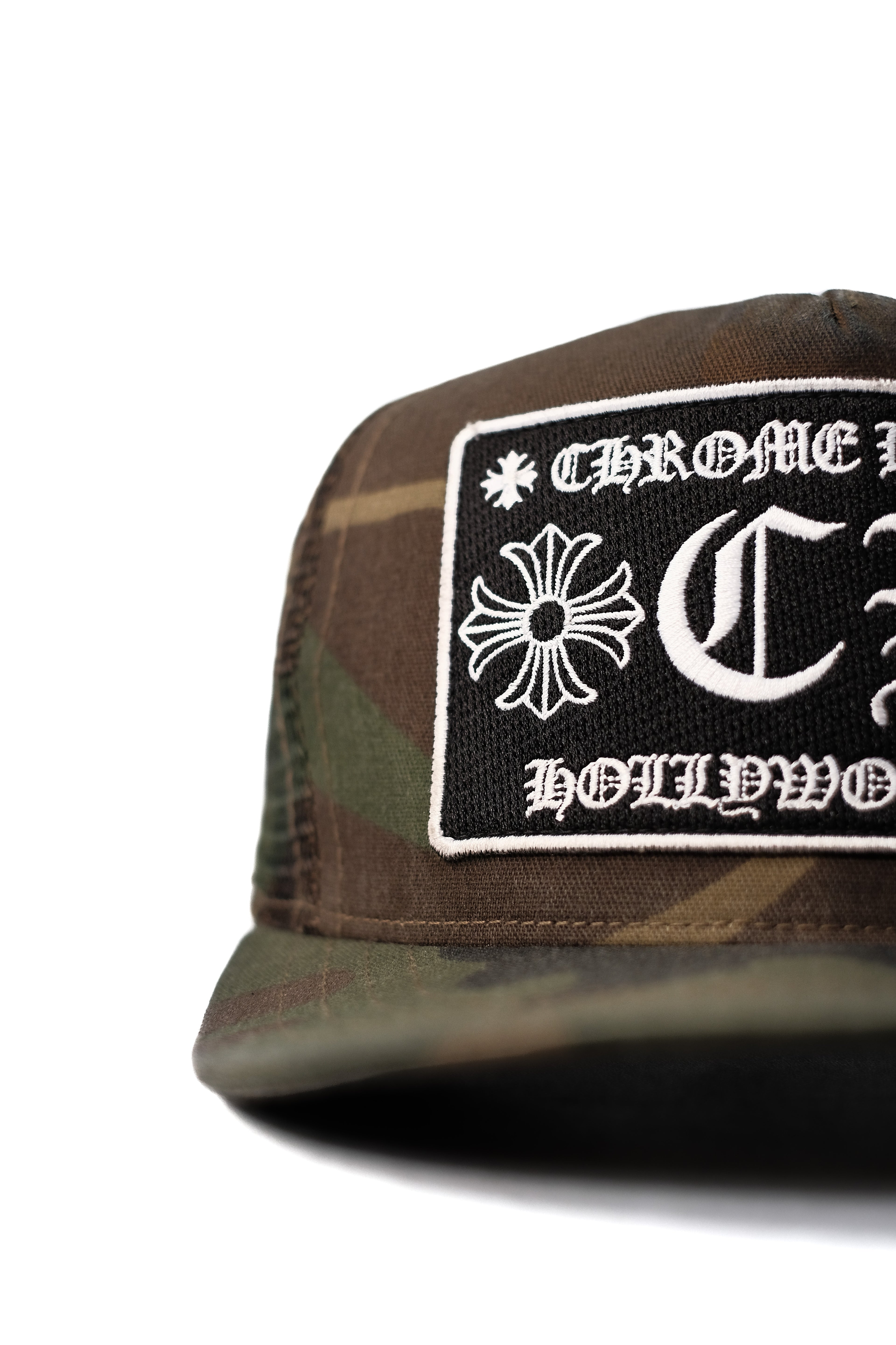 CHROME HEARTS CAMO TRUCKER CAP HOLLYWOOD