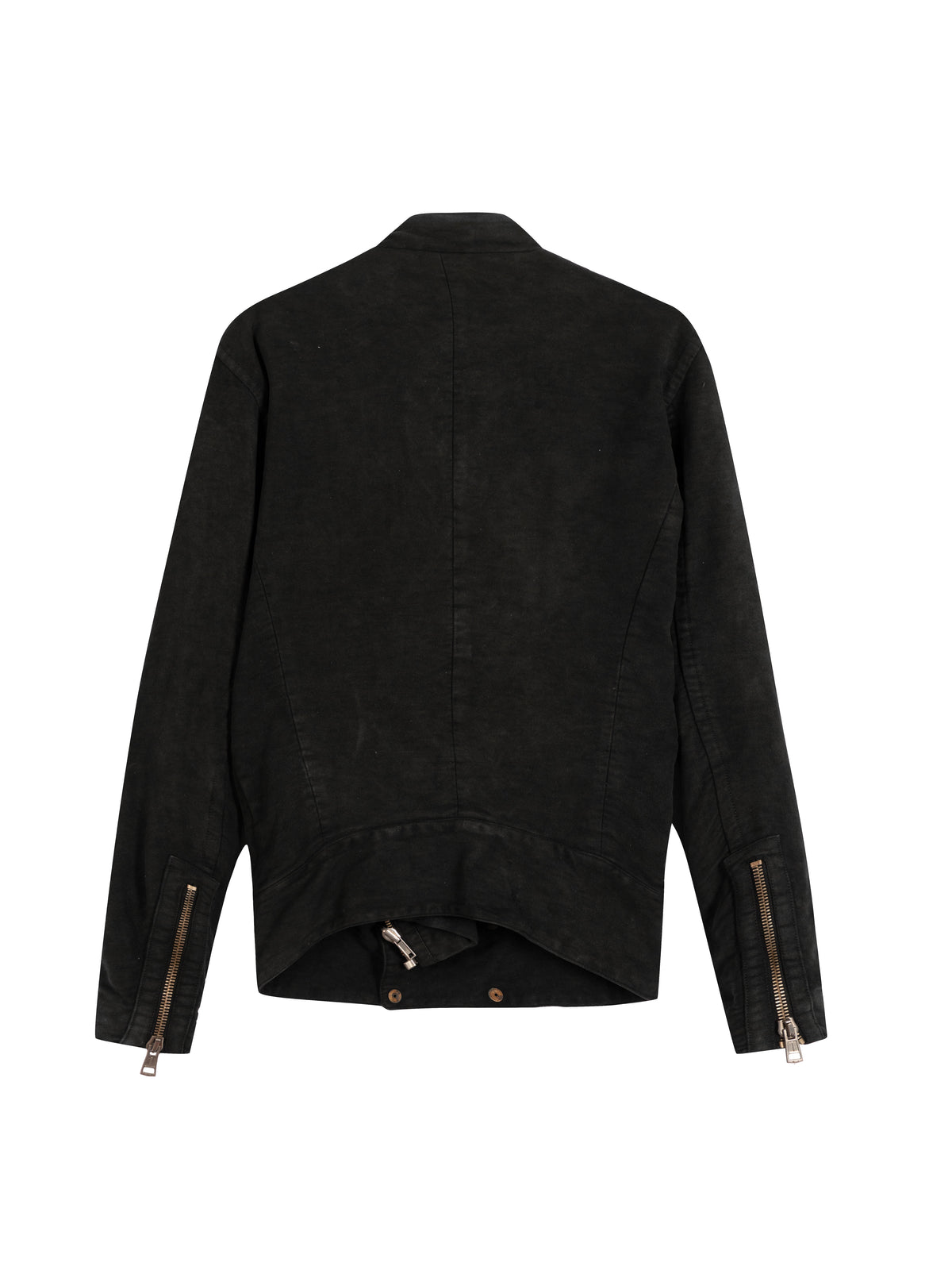 ANN DEMEULEMEESTER NUBUCK LEATHER -DOUBLE ZIP BIKER JACKET