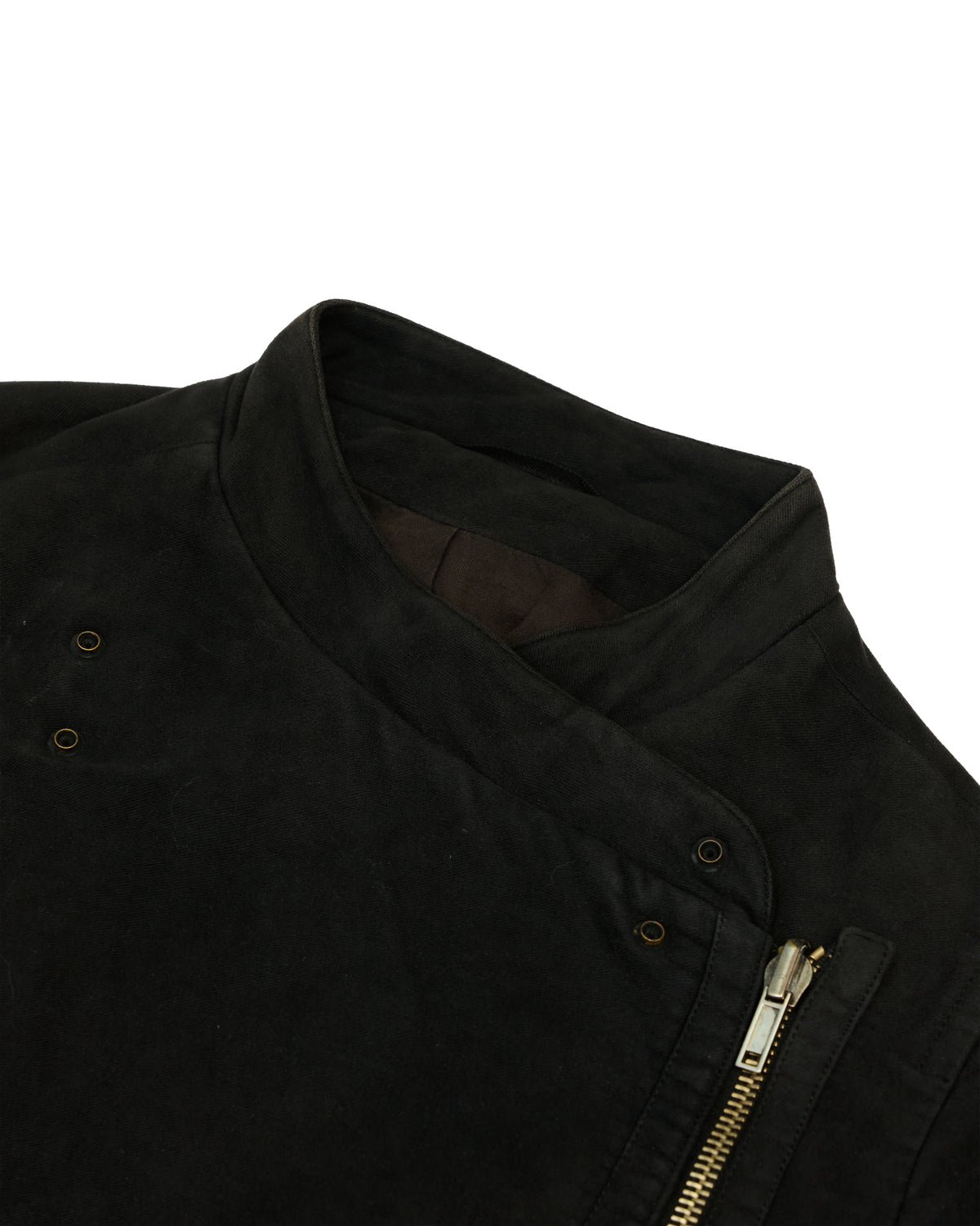 ANN DEMEULEMEESTER NUBUCK LEATHER -DOUBLE ZIP BIKER JACKET
