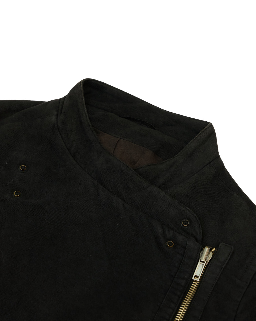 ANN DEMEULEMEESTER NUBUCK LEATHER -DOUBLE ZIP BIKER JACKET