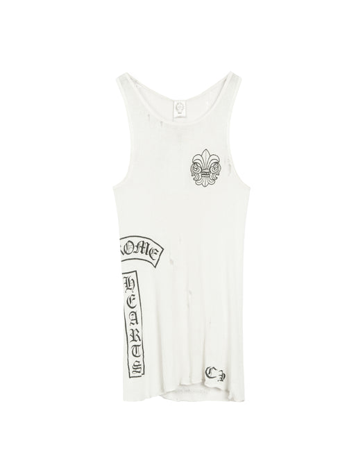 90s VINTAGE CHROME HEARTS TANK TOP T-BAR