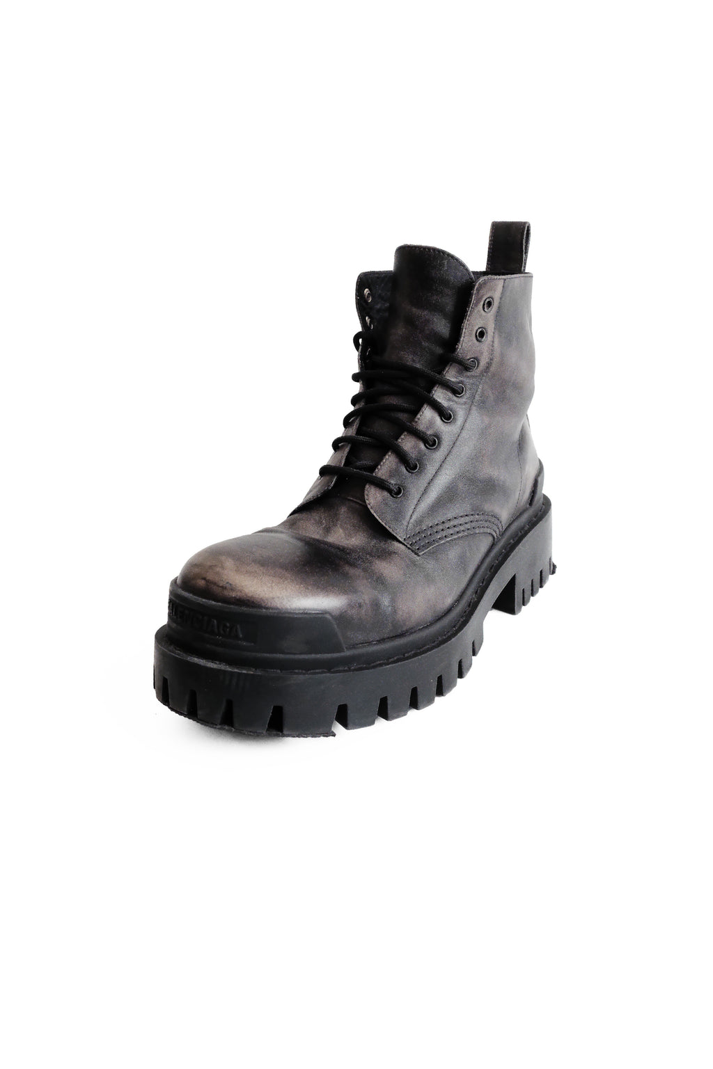 BALENCIAGA STRIKE WORN-OUT EFFECT BOOTS