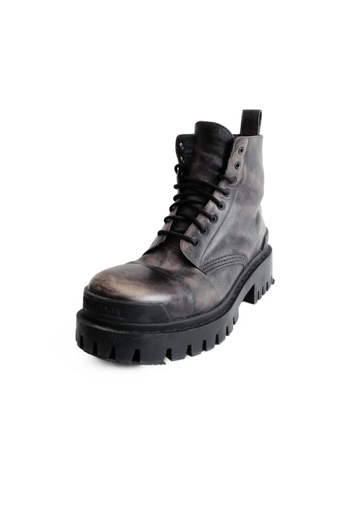 BALENCIAGA STRIKE WORN-OUT EFFECT BOOTS