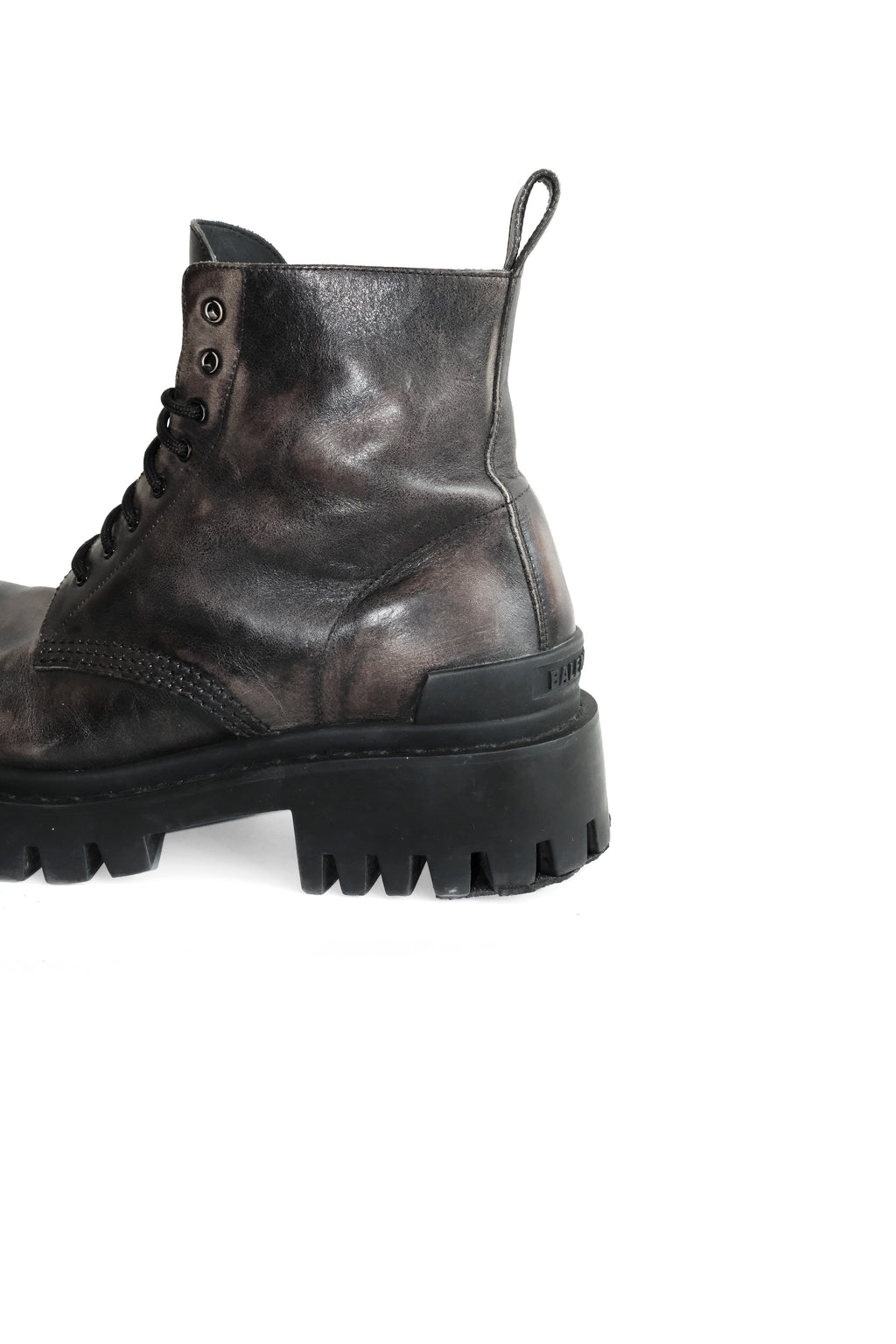 BALENCIAGA STRIKE WORN-OUT EFFECT BOOTS