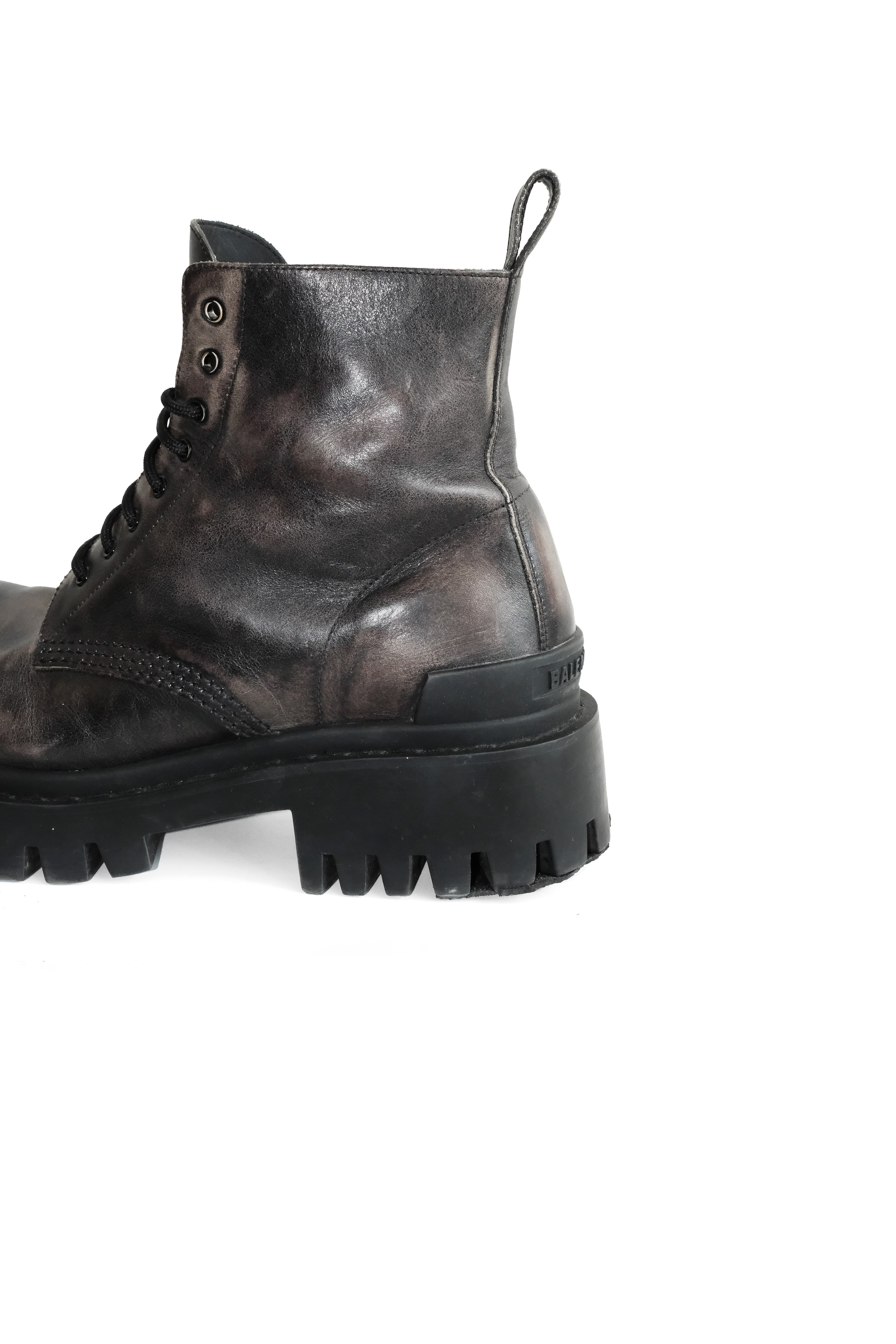 BALENCIAGA STRIKE WORN-OUT EFFECT BOOTS