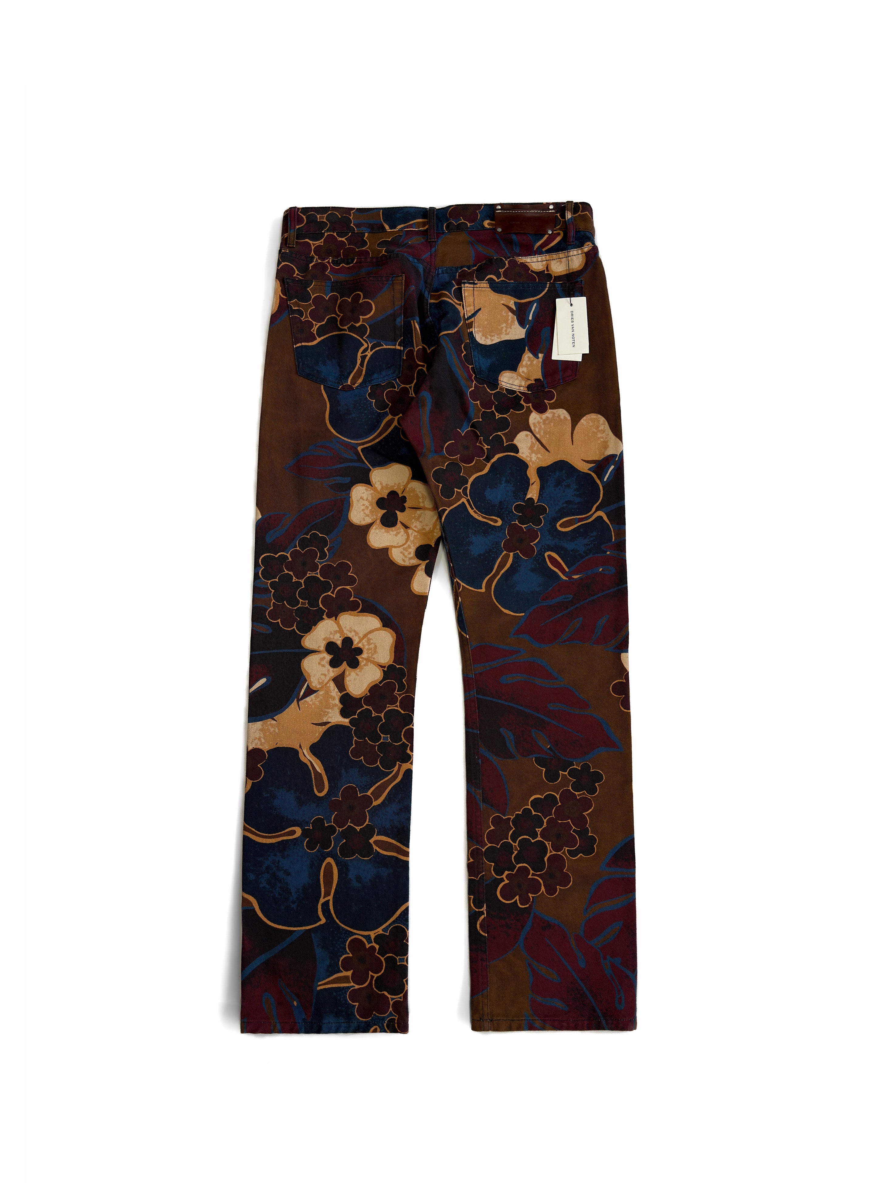 DRIES VAN NOTEN MULTICOLORED AUTUMN FLOWERS PANTS