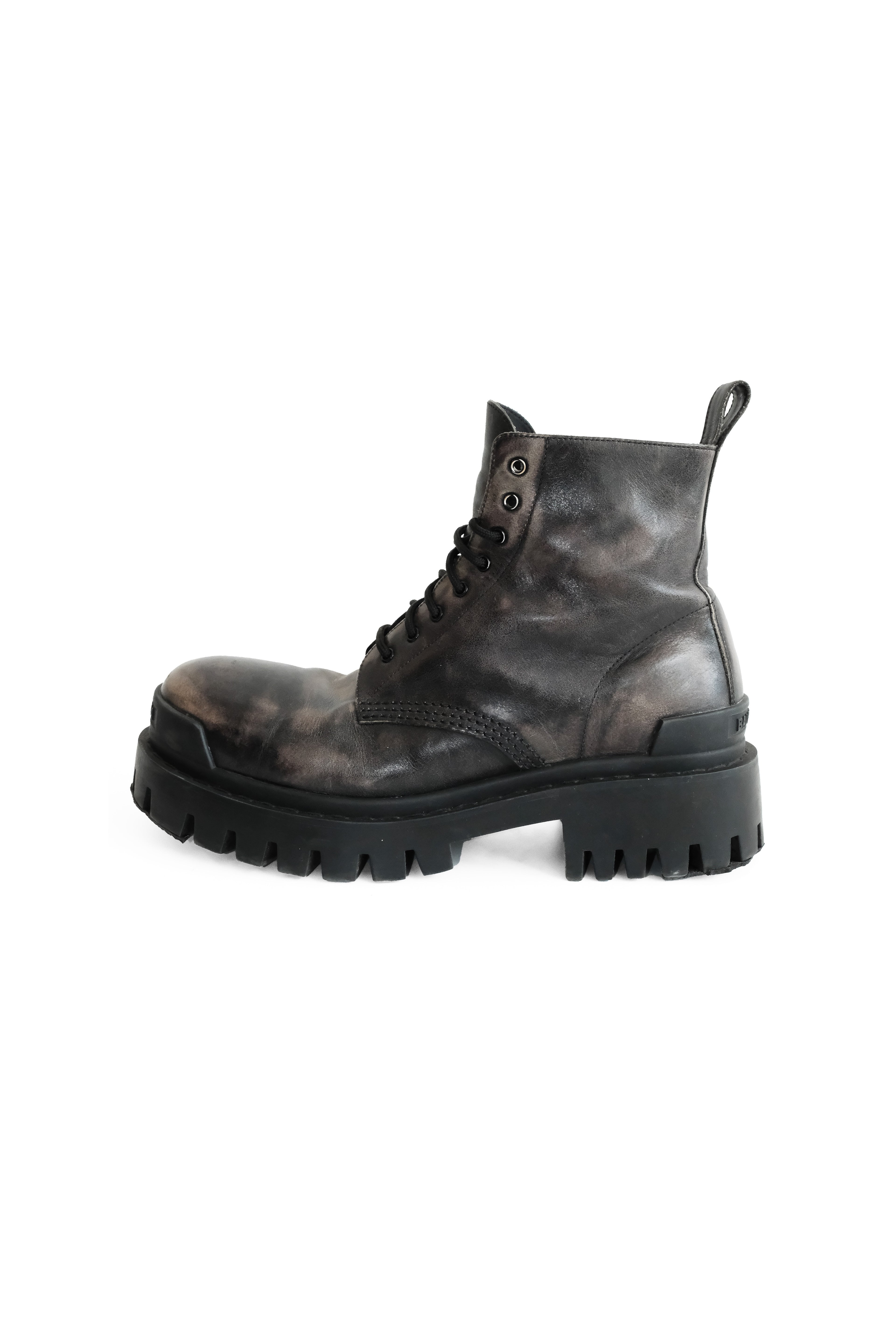 BALENCIAGA STRIKE WORN-OUT EFFECT BOOTS