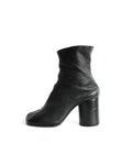 MAISON MARGIELA BLACK LEATHER TABI BOOTS 8CM HEELS