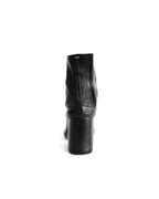 MAISON MARGIELA BLACK LEATHER TABI BOOTS 8CM HEELS