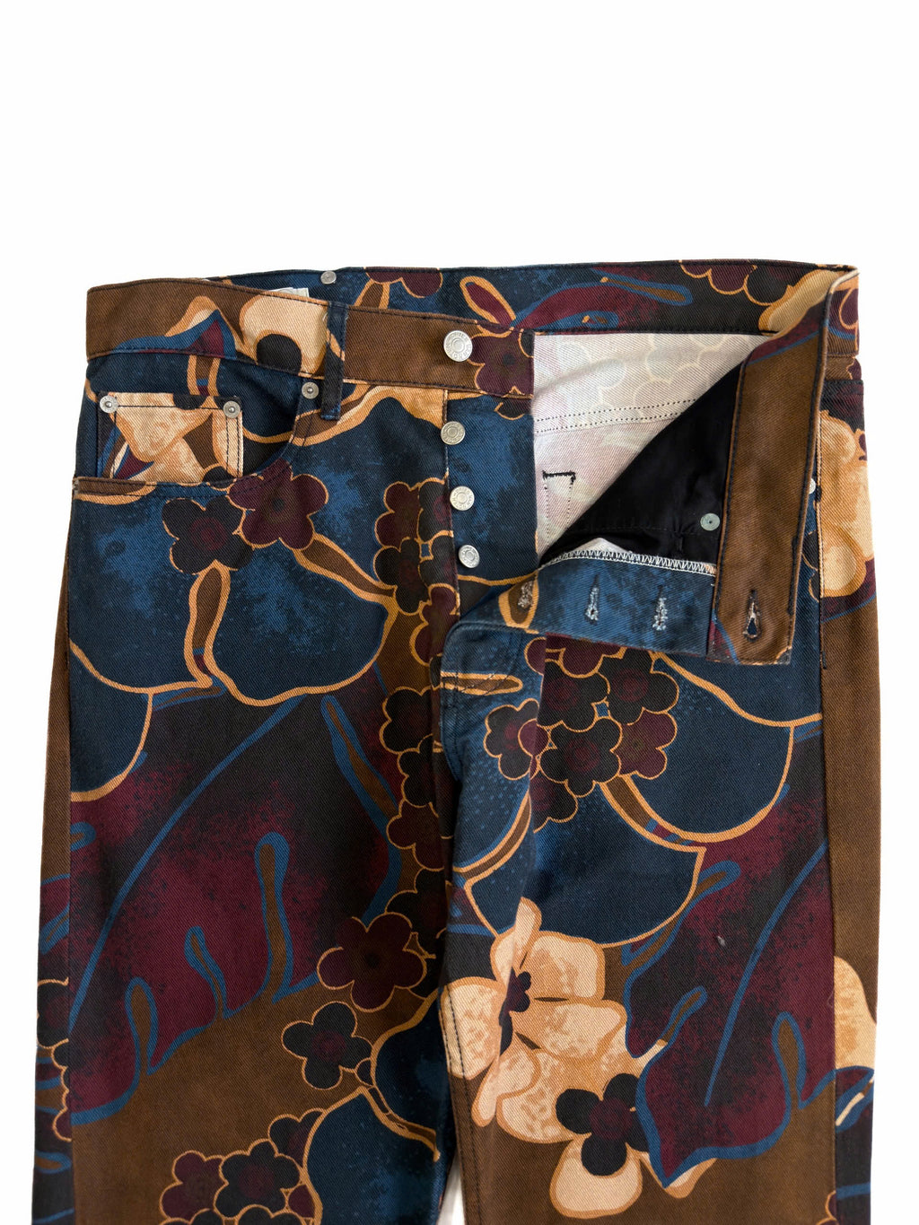 DRIES VAN NOTEN MULTICOLORED AUTUMN FLOWERS PANTS
